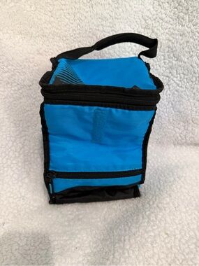 Blue Insulated Lunch Bag with Black Trim
